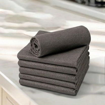 Pack of 5 Thickened Microfiber Shop Towels Reusable Lint Free Streak Free Absorbent Dust Cloth for Glass Mirror Cars Kitchens Home Automotive Mechanic Garage Cleaning