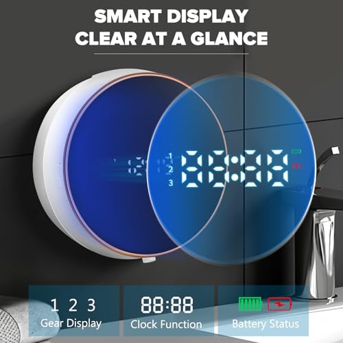 Automatic Soap Dispenser Foam Bathroom: Wall Mount Rechargeable Touchless Adjustable Auto Smart Electric Plastic White Foaming Soap Dispenser with Clock - Kitchen - Hand Dish Lotion Couple Kids - color: Foam White