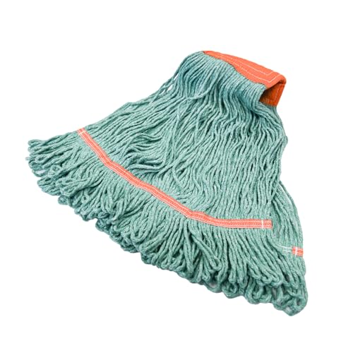 Nine Forty 2-Pack Industrial and Commercial-Grade Looped End Wet Mop Head Refill - Heavy Duty 20 Inch 4-Ply Premium Synthetic Yarn - for Optimal Absorption and Durability - Green (2 Pack, Large) - color: Green (Pack of 2)
