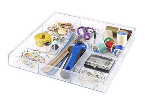 Whitmor 6-Section Clear Drawer Organizer - size: 6-Section, style: 6 SECTION DRAWER ORGANIZER