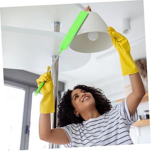 Retractable Gap Cleaning Brush with Washable Cloth Flexible Under Appliance Duster for Reach Areas Multi-Purpose Tool for Dust Removal Narrow Spaces - size: 43.00X7.50X0.20CM