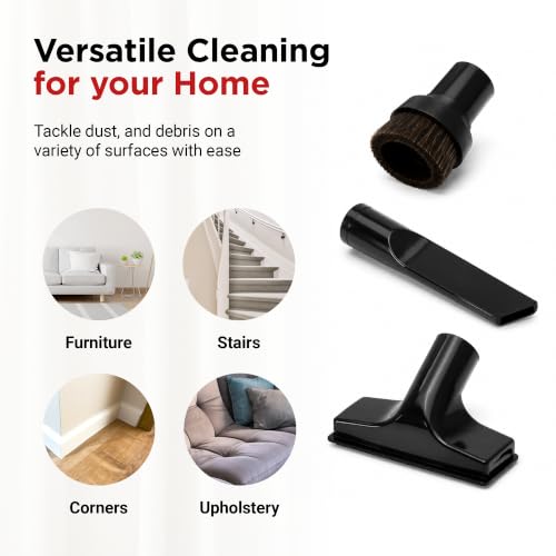 MP Maresh Products Household Cleaning Attachments Kit 9064300 Compatible with Shop Vac 1 1/4" Vacuum Cleaners Dust Brush Crevice Tool and Upholstery Nozzle (Household Cleaning Kit) - size: Household Cleaning Kit