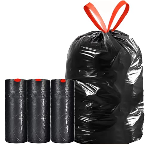 Ultra Thick16-18 Gallon Black Drawstring Trash Bags | 26x33 inches Heavy Duty Plastic Garbage Bags for Household Kitchen Living room Office Restaurant Thickened Stretchy