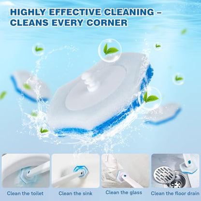 Disposable Toilet Brush Refills,32 Pcs,Disposable Toilet Cleaner,Toilet Bowl Cleaner,Not Compatible with Other Brands - size: 32 Reills