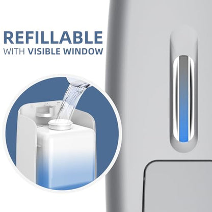 Soap Dispenser Wall Mount 28oz Commercial Hand Soap Dispenser for Bathroom Liquid Gel Hand Sanitizer Dispenser No Drilling Silver - color: Silver