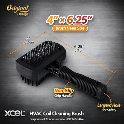 AC Coil Cleaning Brush & Fin Cleaner Comb for HVAC Evaporator & Condenser