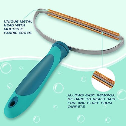Pet Hair Remover, Dog Cat Hair Brush for Shedding,Reusable Clothes Fuzz Cleaner, Portable Lint Roller, Carpet Scraper Rake, Pet Fur Shaver for Pet Bed Car Mat Couch Rug Pet Towers