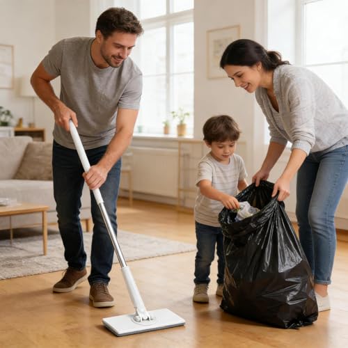 Zero S nap Grip Mini Mops, Retractable Ga p Dust Cleaner Flat Mops with 360° Rotating Head & Sweeping Cloths for Gaps & Multi- for Kitchen Bathroom Car Floor Home - color: White-l