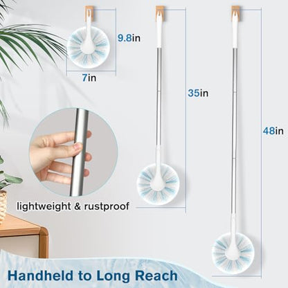 Tub Tile Scrubber Brush with 48" Long Handle, 2026 Version 1 Pc Non-Scratch Soft Tub Mop, All-in-One Adjustable Bathroom Brush for Bathtub, Shower, Sink, Faucet, and Wall Tile（1）