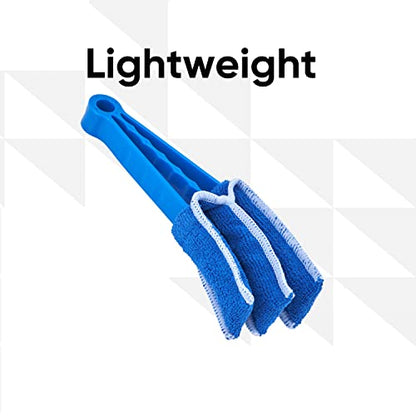 Blind Cleaner Duster Tool, Fan Blade Cleaner, Air Duct Cleaning Tools, Blue Window Blinds Cleaner with Microfiber Sleeve for Fans, Window Blinds, Vents, Shutters…(4 Pack -Superio) - size: 4