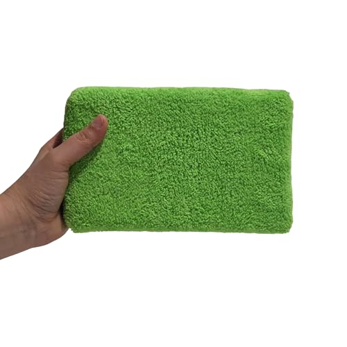 Large Microfiber Car Wash Sponge,2 Pack-Non-Scratch Reusable Heavy Duty Cleaning Pad for Cars,Trucks & SUVs.Also Ideal for Kitchen,Dishes & Household Cleaning.