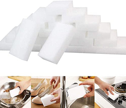 Fashion professionals25 Pieces Sponge Kitchen - Magic Sponge Dirt Eraser Sponge Cleaning with Water Only DIY Cuttable Soft Sponges Magic Dirt Eraser White