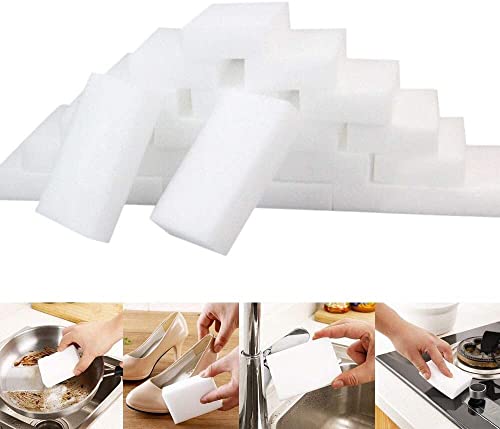 Fashion professionals25 Pieces Sponge Kitchen - Magic Sponge Dirt Eraser Sponge Cleaning with Water Only DIY Cuttable Soft Sponges Magic Dirt Eraser White