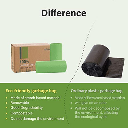 Compost Bags 8 Gallons 30Liter Extra Thick 0.87 Mils Food scrap waste bags with US BPI ASTM D6400 and Europe OK Compost Home Certified - style: 8 Gallon