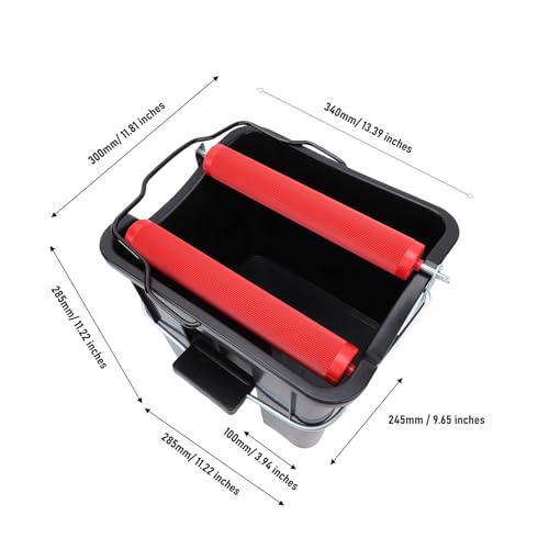 Aramox 14L Pedal Spin Mop Bucket Heavy Duty ABS Metal Bucket with Foot Press Wringer for Marine Boat Yacht Ship Deck Cleaning IMPA174280