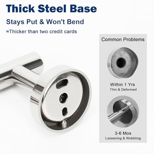 NearMoon Bathroom Toilet Paper Holder, Premium SUS304 Stainless Steel Rustproof Wall Mounted Toilet Roll Holder for Bathroom, Kitchen (1 Pack, Chrome Finish) - color: Chrome Finish