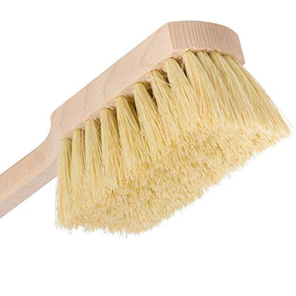 Redecker Wheel Brush, Extra-Long Handle, Beechwood and Durable Tampico Fiber, 17-3/4 inches, Made in Germany