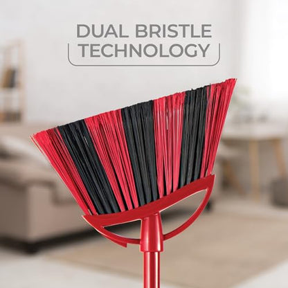 O-Cedar One Sweep Broom & Step-On Dustpan Set | Patented Wave Bristles Remove Over 99% of Dirt in One Pass | Lightweight & Quiet for Pet-Friendly Cleaning - size: PowerCorner One Sweep Broom