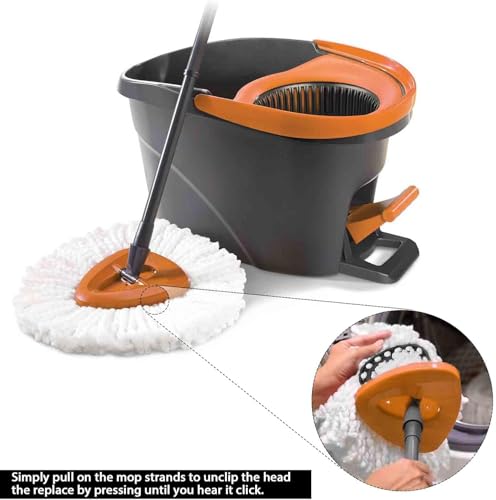 20Pack Spin Mop Replacement Heads,Spinning Mop Replace Head for Floor Cleaning, 100% Microfiber Mop Head Replacement Compatible with Triangle Spin Mop Refill for Easy Wring Mop,White - size: 20Pack