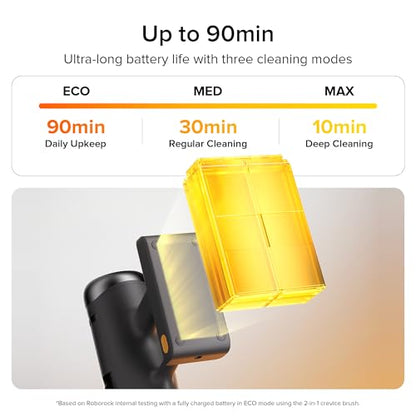 roborock H60 Ultra Cordless Stick Vacuum Cleaners, Upgraded 210AW Suction Stick Vacuum with 90-Min Runtime, 90° Bendable Tube, LED Dust Detection, Vacuum Cleaner for Carpets, Hard Floors & Pet Hair - size: H60 Ultra