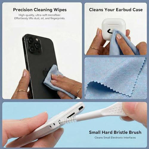 Airpod Cleaner Kit 4-in-1 Cleaning Pen for AirPods Pro 1 2 3 4 - Soft Brush, Flocking Sponge, Metal Tip for Earbuds, iPhone, Keyboard, Bluetooth Headphones - size: 4-in-1