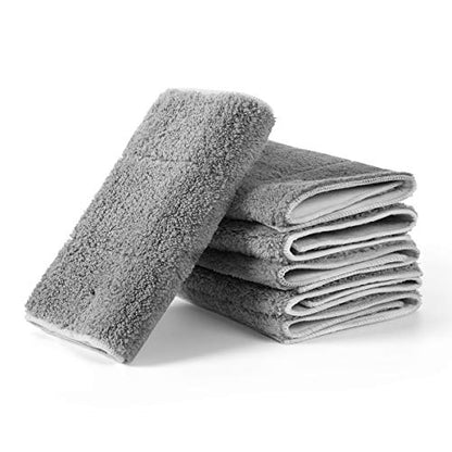 MAYSHINE 6 Pack Microfiber Head Flip Mop Refill Washable Pads Cleaning Replacement for Wet Mop and Dry Dust Mop, Machine Washable, 15.4 X 8.8 Inches, All Surface Cleaning - size: 6 Pack