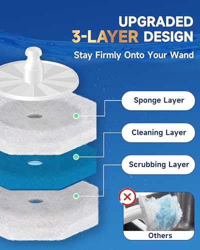 80 Count Toilet Wand Refills for Clorox, 5X Cleaning Power Toilet Bowl Wand Refills & High-Density Disposable Toilet Brush Scrubber - No Falling Apart, Instant Foam for Bathroom Cleaning - size: 1 Count (Pack of 80)