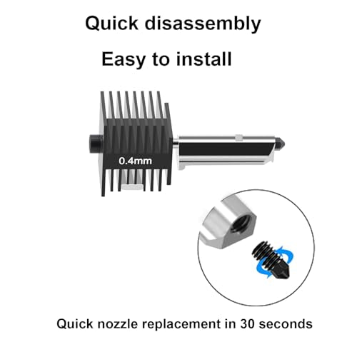 2 Pcs A1 Hotend 0.4mm, A1/A1 Mini Print Head Extruder Hotend Upgrade High-Temperature 0.4mm Hardened Steel Nozzle Replacement Compatible for Bambu Lab A1/A1 Mini Hotend Accessories, - style: A1 Mini/A1 Print Head Kit 0.4mm