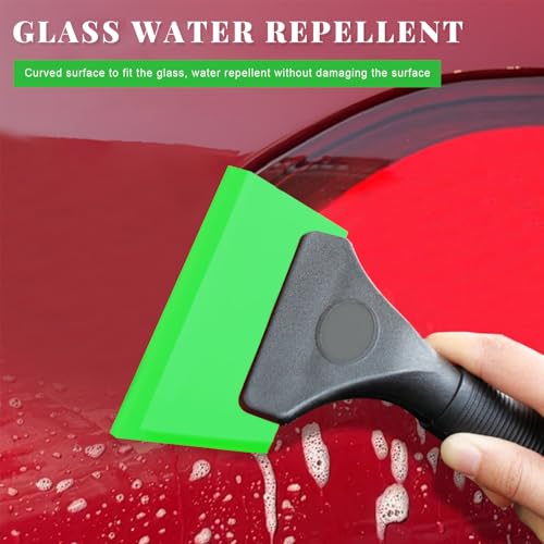 Yourkar 2 PCS Window Tint Kit Tools, Professional Vinyl Wrap Kit with Plastic Squeegee & Felt Squeegee, Universal Privacy Film Installation Tint Tools for Vehicle Glass Home (Green) - color: Green