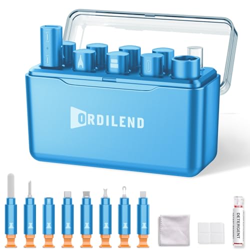 iPhone Cleaning Kit for Charging Port Cleaner, Multi-Tool iPhone Cleaner Repair Lightning Cables, Phone Cleaning Kit for iPhone, iPad, Connectors, Speaker, Airpod Cleaner Kit, Light Blue - color: Light Blue