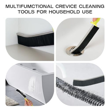2 Pack Dryer Vent Cleaning Brush Kit: 16.5" Heavy-Duty Lint Removal Tool, Refrigerator Coil & Crevice Cleaner Brush for Stubborn Lint Trap Dust and Pet Hair