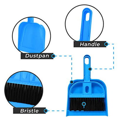 Mini Broom and Dustpan Set - Compact Cleaning Kit for Home, Car, Camping, Small Spaces, Pet Cleanup, and Travel - Durable Small Broom and Dustpan Set Mini - Pink Broom - color: Pink