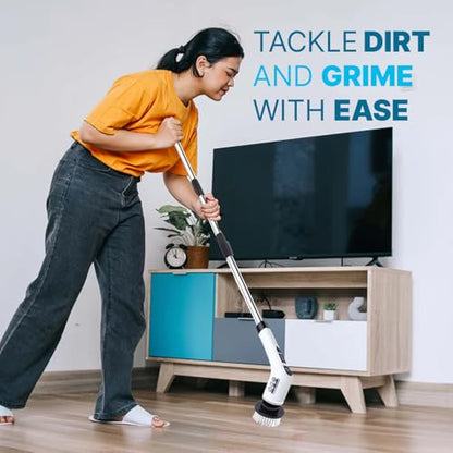 PURSONIC Cordless Rechargeable Power Scrubber Brush with 7 Heads - Extendable & Versatile for Effortless Cleaning