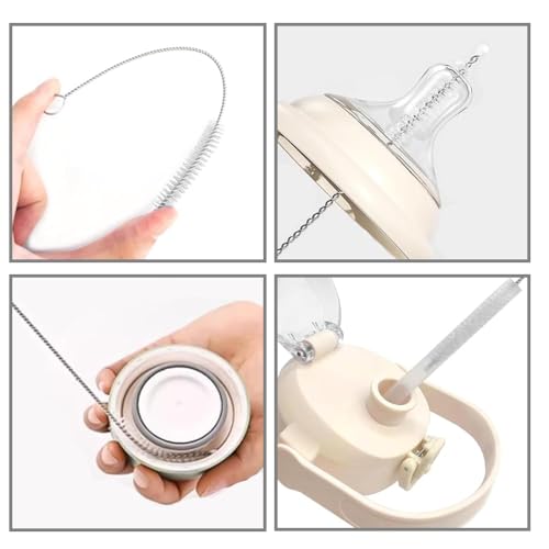 12 Pcs Straw Brushes, Straw Cleaning Brush, Small Cleaning Bottle Brush Set, Stainless Steel Straw Brushes, Reusable Straw Cleaner Brush, for Bottle Glasses Straw Cleaning
