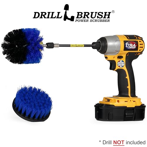 Marine - Kayak - Raft - Canoe - Inflatable - Boat Accessories - Hull Cleaner - Cleaning Supplies - Drill Brush - Spin Brush Kit - Pond Scum, Oily Residue, Weeds, Barnacles, Oxidation - color: Blue