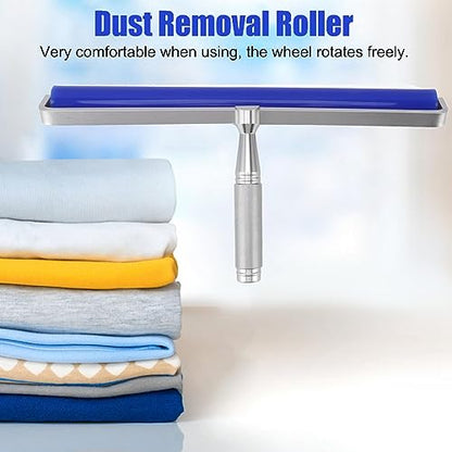 Blue Silicone Manual Roller, Static Cleaner Tool Tacky Roller Sticky for Screen Film Hair Dust Remover Viscosity with Aluminum Alloy Handle for Everywhere (35.6cm / 14in) - size: 35.6cm / 14in