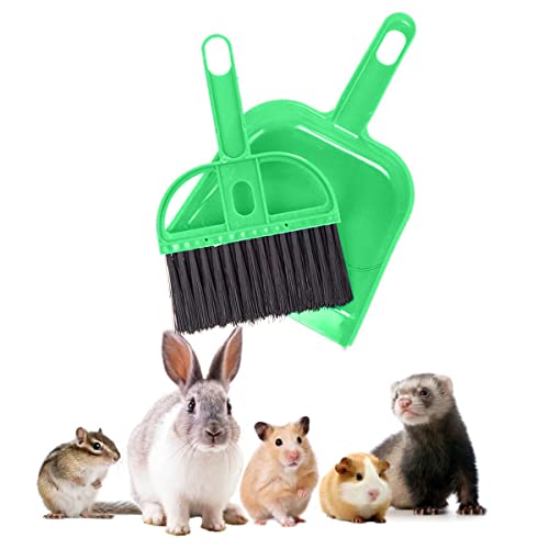 Mini Broom and Dustpan Set - Compact Cleaning Kit for Home, Car, Camping, Small Spaces, Pet Cleanup, and Travel - Durable Small Broom and Dustpan Set Mini - Green Broom - color: Green