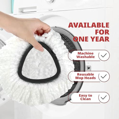 Mop Replace Head, 6 Pack Spin Mop Replacement Head Easywring 1-Tank System, Easy Cleaning, Microfiber, Machine Washable - size: 1-TANK Mop Head (6pcs)