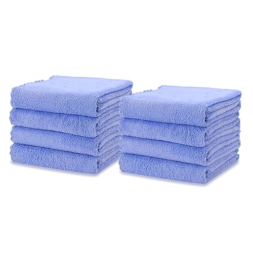 kimteny 8 Pack Microfiber Kitchen Dish Towel, 28 x 13 Inch Reusable Cleaning Cloth, 300 GSM Absorbent Towel for Dishes, Countertops & Sink (13x28-8 Pack, Blue) - color: Blue, size: 13x28 - 8 Pack