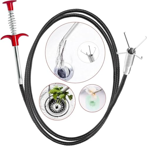 61 inch Drain Snake Flexible Grabber Claw – Toilet Snake Drain Claw for Clog Remover & Pick Up Small Items - color: 61inch