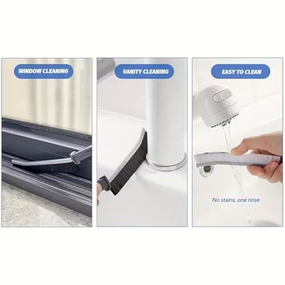 Hard-Bristle Crevice Cleaning Brush - Ultra-Thin Gap Cleaning Tool for Tile Joints, Window Tracks and Kitchen Corners - Durable Dead Corner Scrubber for Bathroom, Vanity and Sink