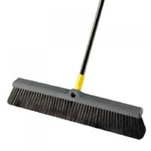 Quickie Bulldozer 18-Inch Smooth Surface Push Broom, Heavy Duty Broom, Cleaning Sweeping Indoor and Outdoor Use - size: 18 Inch, style: Smooth Surface