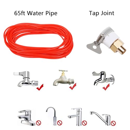 DYRABREST Water Fed Pole Kit Window Cleaning Brush Outdoor Window Glass Solar Panel Cleaning Extendable Telescopic Pole Water Fed Brush Spray Washer (US Stock)
