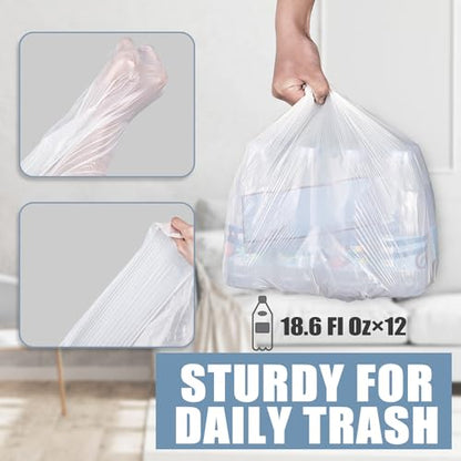 Beneval 4 Gallon Small Trash Bags, 250 Count, Unscented, Transparent, Durable, Ideal for Bathroom, Kitchen, Office, Bedroom - style: 4 Gallon-250 Count