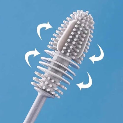 2 Pack Long-Handled Silicone Cleaning Brush - Versatile Cup & Bottle Cleaner, Reusable Scrubber for Kitchen, Bathroom & Car, Long Handle for Easy Reach