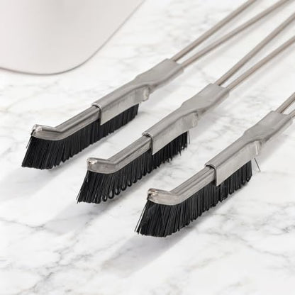 Multifunctional Crevice Cleaning Brush Stainless Steel Hard Bristle Corner Cleaning Brushes Gap Scrub Brush
