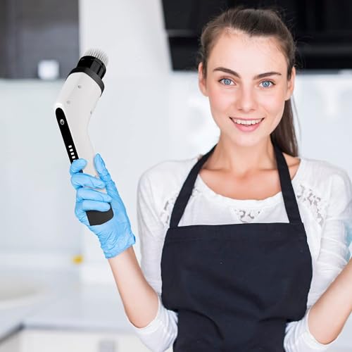 7-in-1 Electric Bathroom Scrubbing Brush, 2500 mAh. Pack of 12 Telescopic Bathtub Scrubber with Long Handle. Electric Bathtub Scrubber. Portable Power Brush for Cleaning Bathroom, Kitchen, Car - size: 12 Pack