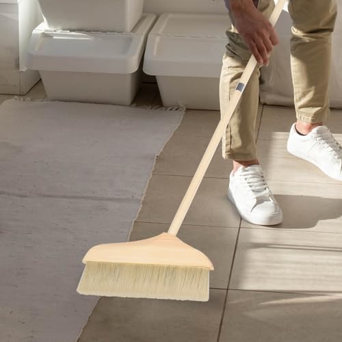 Long Handle Dust Broom with Soft Bristles Portable Indoor Cleaning Tool for Efficient Floor Dust Removal Detachable Design for Easy Storage for Home and Office Use