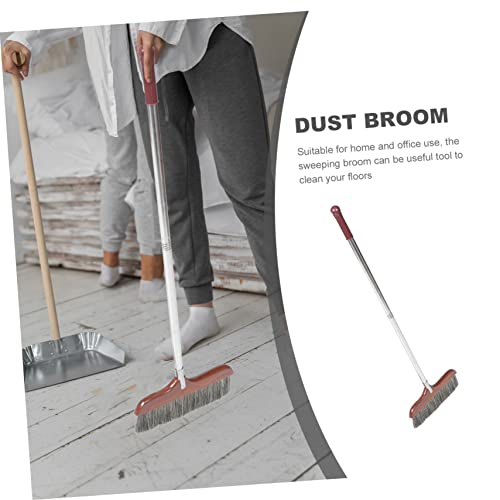 Healifty Soft Bristle Broom with Detachable Long Stainless Steel Handle Lightweight Telescoping Floor Sweeper for Indoor Cleaning Easy Use for Home Office Rv and Outdoor Activities Static