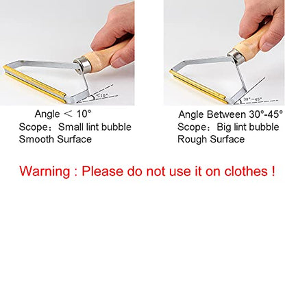 Carpet Pet Hair Remover, Portable Wooden Handle Lint Roller, Carpet Brush | Lint Remover with Double Sided Metal Scraper, Carpet Rake, Hair Scraper For Carpet, Suits Indoor Carpet, Car Carpet,2 Pcs - color: 2 Pcs